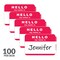 C-Line Products 3-1/2" x 2-1/4" Red HELLO my name is... Name Tags, 100/BX, 10BX/CT 92234-CT - alternate 4