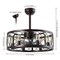 Jonathan Y Celeste 21.6" 6-Light Industrial Farmhouse 6-Speed Metal Mobile-App/Remote-Controlled Caged LED Ceil JYL9732A - alternate 2