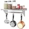 Koolmore 12'' x 36'' 18-Gauge Stainless-Steel Heavy Duty Wall Shelf with Pot Rack, . WMPS-1236 - alternate 1