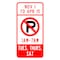 Sign Solutions Usa Parking Sign, 12 in W, Aluminum Sign, White DCS10DWT1224CUS00075 - alternate 1