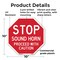 Signmission Stop Sound Horn Proceed with Cautio, 10 Inch X 10 Inch, Plastic Sign OC-P-10-323 - alternate 3