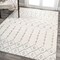 Jonathan Y Pia Moroccan Trellis Plush Carved High-Low Cream/Gray 4 ft. x 6 ft. Area Rug SNT105B-4 - alternate 3