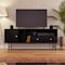 Leisuremod Rochester Rectangular TV Stand with Enclosed Storage and Powder Coated Iron Legs, Ebony RTS60BL - alternate 3