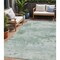 Homeroots 5' X 8' Mint Green And Pale Aqua Abstract Washable Indoor Outdoor Area Rug 630922 - alternate 1