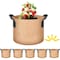 Ipower Grow Bag, 1-gallon, Tan, 300G, 5PK GLGROWBAG1X5TAN - alternate 1