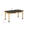 Diversified Spaces Wooden Leg Tables with Compartments, Oak, Wood Frame, 48 in W, Black C712LBBK30E - alternate 3