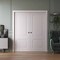 Sartodoors Sliding Double Pocket Doors 48 x 80 inches, BASIC 9422 White, Kit Rail Hardware, Solid Wood Inter BASIC9422DP-SKIN-48 - alternate 2