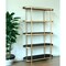 Homeroots 75" Black and Gold Iron and Glass Four Tier Etagere Bookcase 488875 - alternate 2