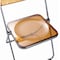 Leisuremod Lawrence Acrylic Folding Chair with Metal Frame, Tangerine LF19OR - alternate 4