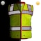 Dome75 Hi-Vis Heavy Duty Safety Vest MD Class ANSI/ISEA 107-2020 Class 2 , Reinforced Front Zipper 1 OV6124 - alternate 2