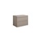 Homeroots 18" Beige Wood Two Drawer Nightstand 719564 - alternate 3