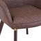 Leisuremod Elias Dining Chair Upholstered in Leather Velvet and Powder Coated Iron Legs, 2PK EDC21BR-2 - alternate 4