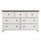 Homeroots 61" White And Walnut Wood Seven Drawer Captains Dresser 653111 - alternate 1