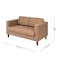 Flash Furniture HERCULES Artemis Cognac LeatherSoft Reception Loveseat w/2 AC Outlets/1 USB/1 USB-C Ports ZB-8921-2S-COGNAC-GG - alternate 3