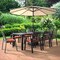 Leisuremod Chelsea Modern Patio Dining Armchair in Aluminum with Removable Cushions, Orange CC20BL-OR - alternate 3