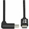 Eaton EATON USB-C Cable M/m, USB 2.0, Right-angle Plug, Black, 1 M 3.3 Ft. U040-01M-C-RA - alternate 1