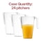 Smarty Had A Party 52 oz. Clear Square Plastic Disposable Pitchers (24 Pitchers), 24PK 552S-CASE - alternate 4