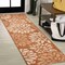 Jonathan Y Zinnia Modern Floral Textured Weave Orange/Cream 2 ft. x 10 ft. Indoor/Outdoor Runner Rug SMB110E-210 - alternate 1