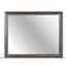 Homeroots 37" Gray Wood Framed Accent Mirror 478625 - alternate 1