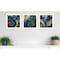 Homeroots Set Of Three Deep Blue 2 White Framed Print Wall Art, 3PK 408233 - alternate 3