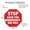 Signmission Stop Door for Emergency Use Only, 18 Inch X 18 Inch, Vinyl Decal OC-D-18-279 - alternate 2