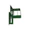 K&M Mfg Universal Flip-Up Tractor Step Green Powder Coat Finish 3457 - alternate 4