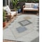 Homeroots 5' X 8' Gray Gold And Charcoal Geometric Washable Indoor Outdoor Area Rug 631916 - alternate 1