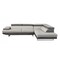 Homeroots Gray Leather L Shaped Two Piece Corner Sectional 366196 - alternate 4
