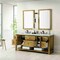James Martin Vanities Breckenridge 72'' D Vanity, Light Natural Oak w/ Victorian Sil Top w/FreePower Wireless Charger 330-V72-LNO-FVSL - alternate 4