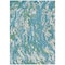 Homeroots 8' X 10' Teal Blue Ivory And Green Abstract Washable Indoor Outdoor Area Rug 600321 - alternate 4