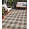 Homeroots 5' X 8' Brown And Beige Plaid Washable Indoor Outdoor Area Rug 595380 - alternate 1