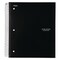 Five Star Wirebound Notebook, 5-Subject, Medium/College Rule, Black Cover, (200) 11 x 8.5 Sheets 72081 - alternate 1
