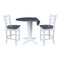 Whitewood Industries Extension Dining Tables, 45 in L, 38 in H, Parawood, 3 Piece K05-42DPT-23-S61722 - alternate 3