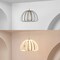 Jonathan Y Gigi 23.5" Modern Glam Metal Adjustable Dimmable Stripe Cage Integrated LED Pendant, Black/Gold Paint JYL7147A - alternate 4