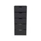 Homeroots 18" Black Five Drawer Standard Chest 524962 - alternate 3