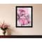 Homeroots Pink Iris Black Framed Print Wall Art 530021 - alternate 2