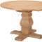 Homeroots 48" Brown Solid Wood Pedestal Base Round Top Dining Table 643962 - alternate 3