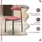 Leisuremod Lume Modern Dining Side Chair in Polyester with Black Steel Frame in Burgundy LC20BUR - alternate 4