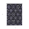 Homeroots 3' X 5' Purple Charcoal And Gray Medallion Washable Indoor Outdoor Area Rug 587716 - alternate 3