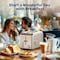 Simple Deluxe Toaster 2-slice, Defrost, Bagel, Cancel setting with LED Red lighting, 1-6 level Browning120V, 60Hz HKTOST2SILV2 - alternate 3
