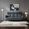 Homeroots 73" Blue Leather Reclining USB Sofa 719569 - alternate 2