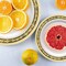 Smarty Had A Party 7.5" White with Black and Gold Royal Rim Plastic Appetizer/Salad Plates (120 Plates), 120PK 977BG-CASE - alternate 4