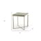 Homeroots 22" Silver and Brown Reclaimed Wood Glass and Steel Square End Table 283176 - alternate 5