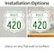 Signmission Route Marker Shield Sign Us 420, 6 inch X 6 inch, Vinyl Decal, 2PK SHI-D-2PACK-6-477 - alternate 3