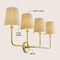 Jonathan Y Lila 36.5" 4-Light Traditional Coastal Scalloped Fabric Shade/Metal LED Vanity Light, Brass Gold/Brow JYL1610A - alternate 6