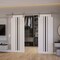 Sartodoors Double Barn Door 64 x 80 inches, BASIC 4903 White with Black Glass, 13FT Silver Rail Track Set, S BASIC4903DB-S-WS-64 - alternate 2