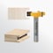 Powertec Slab Flattening Router Bit with 1/4 in. Shank, 1 in. Cutting Diameter, 1/4 in. Cutting Depth, 2PK 73057-P2N - alternate 3