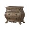 Homeroots 34" Champagne Novelty Three Drawers Solid Wood Nightstand 347088 - alternate 1