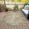 Homeroots 8' X 10' Fern Green And Beige Geometric Washable Indoor Outdoor Area Rug 632002 - alternate 3
