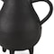 Homeroots 8" Black Two Handle Ceramic Jug Vase 392540 - alternate 4